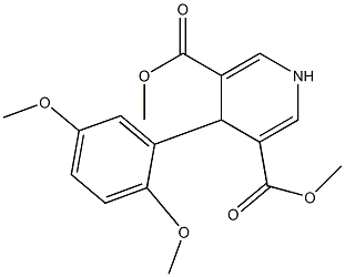 dimethyl 4-(2,5-dimethoxyphenyl)-1,4-dihydropyridine-3,5-dicarboxylate Struktur