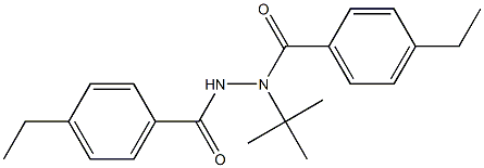 N-(tert-butyl)-4-ethyl-N'-(4-ethylbenzoyl)benzohydrazide Struktur