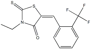 3-ethyl-2-thioxo-5-[2-(trifluoromethyl)benzylidene]-1,3-thiazolidin-4-one Struktur