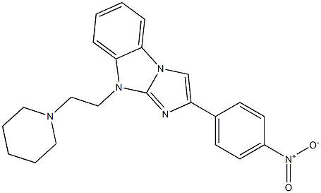 2-{4-nitrophenyl}-9-[2-(1-piperidinyl)ethyl]-9H-imidazo[1,2-a]benzimidazole Struktur