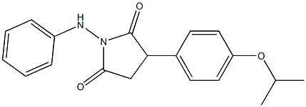 1-anilino-3-(4-isopropoxyphenyl)-2,5-pyrrolidinedione Struktur