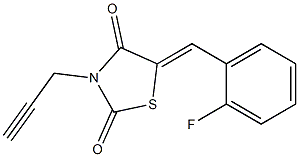 5-(2-fluorobenzylidene)-3-(2-propynyl)-1,3-thiazolidine-2,4-dione Struktur