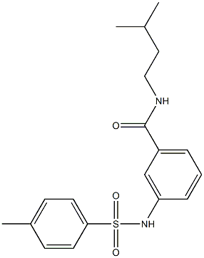 N-isopentyl-3-{[(4-methylphenyl)sulfonyl]amino}benzamide Struktur