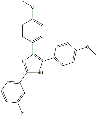 2-(3-fluorophenyl)-4,5-bis(4-methoxyphenyl)-1H-imidazole Struktur