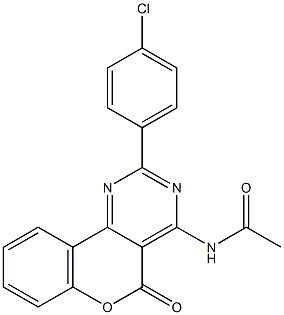 N-[2-(4-chlorophenyl)-5-oxo-5H-chromeno[4,3-d]pyrimidin-4-yl]acetamide Struktur