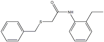 2-(benzylsulfanyl)-N-(2-ethylphenyl)acetamide Struktur