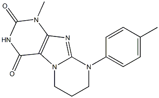 1-methyl-9-(4-methylphenyl)-6,7,8,9-tetrahydropyrimido[2,1-f]purine-2,4(1H,3H)-dione Struktur