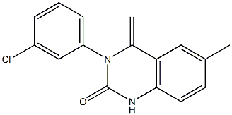 3-(3-chlorophenyl)-6-methyl-4-methylene-3,4-dihydro-2(1H)-quinazolinone Struktur