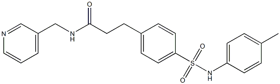 N-(3-pyridinylmethyl)-3-[4-(4-toluidinosulfonyl)phenyl]propanamide Struktur