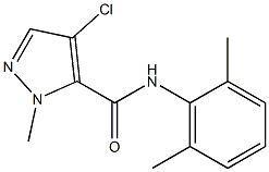 4-chloro-N-(2,6-dimethylphenyl)-1-methyl-1H-pyrazole-5-carboxamide Struktur