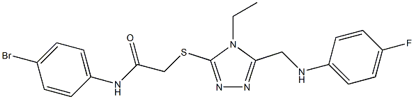 N-(4-bromophenyl)-2-({4-ethyl-5-[(4-fluoroanilino)methyl]-4H-1,2,4-triazol-3-yl}sulfanyl)acetamide Struktur