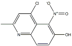 4-chloro-5-nitro-2-methyl-6-quinolinol Struktur