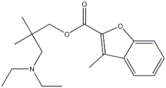 3-(diethylamino)-2,2-dimethylpropyl 3-methyl-1-benzofuran-2-carboxylate Struktur