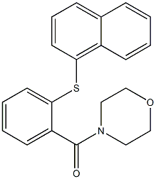 2-(4-morpholinylcarbonyl)phenyl 1-naphthyl sulfide Struktur