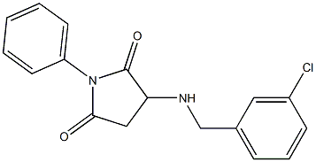 3-[(3-chlorobenzyl)amino]-1-phenyl-2,5-pyrrolidinedione Struktur