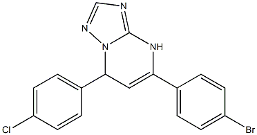 5-(4-bromophenyl)-7-(4-chlorophenyl)-4,7-dihydro[1,2,4]triazolo[1,5-a]pyrimidine Struktur