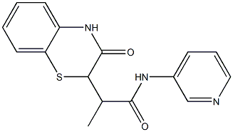 2-(3-oxo-3,4-dihydro-2H-1,4-benzothiazin-2-yl)-N-(3-pyridinyl)propanamide Struktur