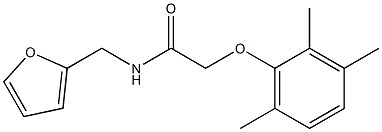 N-(2-furylmethyl)-2-(2,3,6-trimethylphenoxy)acetamide Struktur