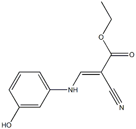 ethyl 2-cyano-3-(3-hydroxyanilino)acrylate Struktur