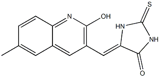 5-[(2-hydroxy-6-methyl-3-quinolinyl)methylene]-2-thioxo-4-imidazolidinone Struktur