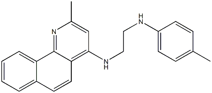 N-(2-methylbenzo[h]quinolin-4-yl)-N-[2-(4-toluidino)ethyl]amine Struktur