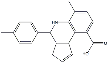 6-methyl-4-(4-methylphenyl)-3a,4,5,9b-tetrahydro-3H-cyclopenta[c]quinoline-9-carboxylic acid Struktur