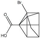 5-bromopentacyclo[4.3.0.0~2,5~.0~3,8~.0~4,7~]nonane-4-carboxylic acid Struktur