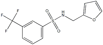 N-(2-furylmethyl)-3-(trifluoromethyl)benzenesulfonamide Struktur