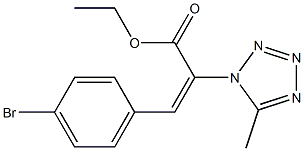 ethyl 3-(4-bromophenyl)-2-(5-methyl-1H-tetraazol-1-yl)acrylate Struktur