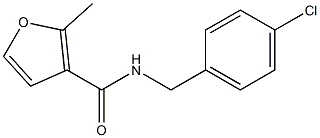 N-(4-chlorobenzyl)-2-methyl-3-furamide Struktur