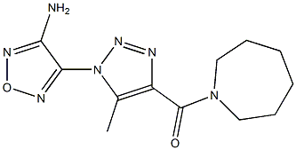 4-[4-(1-azepanylcarbonyl)-5-methyl-1H-1,2,3-triazol-1-yl]-1,2,5-oxadiazol-3-amine Struktur