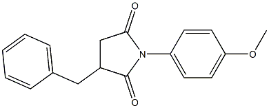 3-benzyl-1-(4-methoxyphenyl)-2,5-pyrrolidinedione Struktur