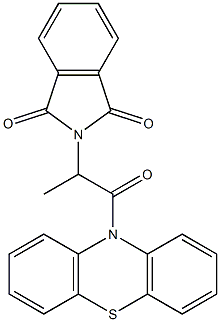 2-[1-methyl-2-oxo-2-(10H-phenothiazin-10-yl)ethyl]-1H-isoindole-1,3(2H)-dione Struktur