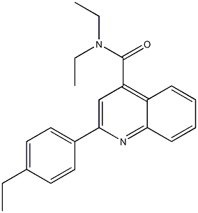 N,N-diethyl-2-(4-ethylphenyl)-4-quinolinecarboxamide Struktur