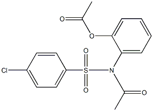 2-{acetyl[(4-chlorophenyl)sulfonyl]amino}phenyl acetate Struktur