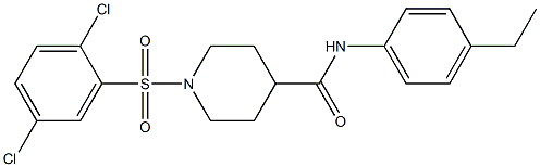 1-[(2,5-dichlorophenyl)sulfonyl]-N-(4-ethylphenyl)-4-piperidinecarboxamide Struktur