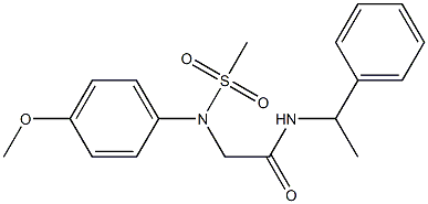 2-[4-methoxy(methylsulfonyl)anilino]-N-(1-phenylethyl)acetamide Struktur