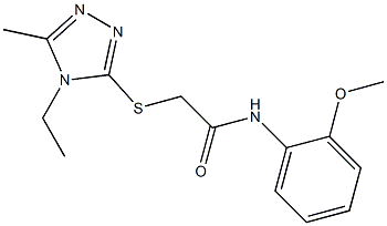 2-[(4-ethyl-5-methyl-4H-1,2,4-triazol-3-yl)sulfanyl]-N-(2-methoxyphenyl)acetamide Struktur