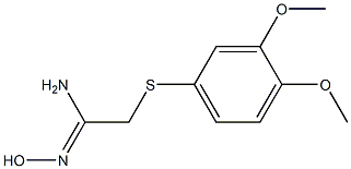 2-[(3,4-dimethoxyphenyl)sulfanyl]-N'-hydroxyethanimidamide Struktur