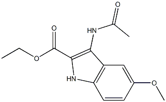 ethyl 3-(acetylamino)-5-methoxy-1H-indole-2-carboxylate Struktur