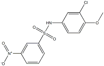 N-(3-chloro-4-methoxyphenyl)-3-nitrobenzenesulfonamide Struktur