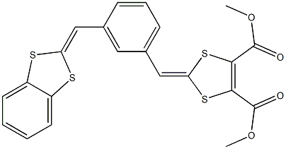 dimethyl 2-[3-(1,3-benzodithiol-2-ylidenemethyl)benzylidene]-1,3-dithiole-4,5-dicarboxylate Struktur