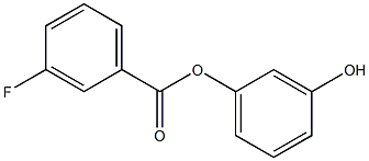 3-hydroxyphenyl 3-fluorobenzoate Struktur