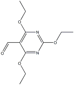 2,4,6-triethoxy-5-pyrimidinecarbaldehyde Struktur