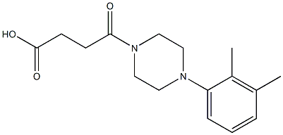 4-[4-(2,3-dimethylphenyl)-1-piperazinyl]-4-oxobutanoic acid Struktur