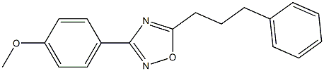 methyl 4-[5-(3-phenylpropyl)-1,2,4-oxadiazol-3-yl]phenyl ether Struktur