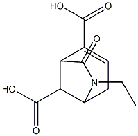 6-ethyl-7-oxo-6-azabicyclo[3.2.1]oct-2-ene-2,8-dicarboxylic acid Struktur