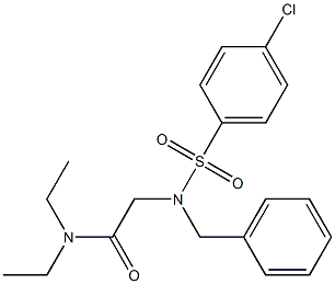 2-{benzyl[(4-chlorophenyl)sulfonyl]amino}-N,N-diethylacetamide Struktur