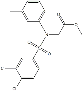 methyl {[(3,4-dichlorophenyl)sulfonyl]-3-methylanilino}acetate Struktur