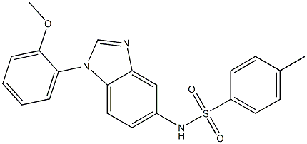 N-[1-(2-methoxyphenyl)-1H-benzimidazol-5-yl]-4-methylbenzenesulfonamide Struktur